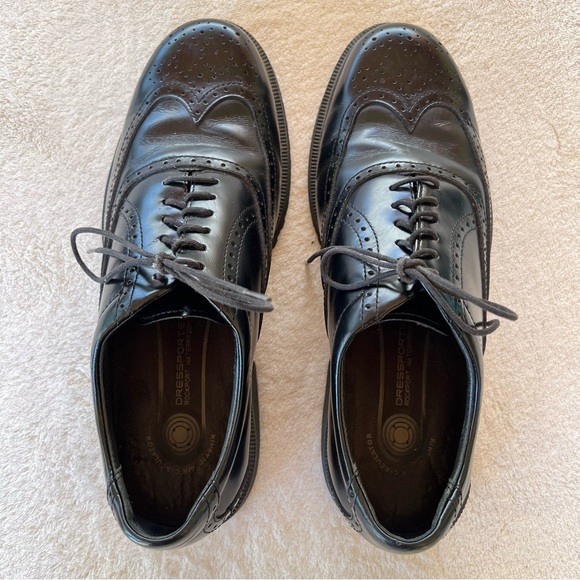 Rockport WATERPROOF APM23181 Dressport Modern Wingtip Oxford Black Leather 9M - Picture 5 of 11
